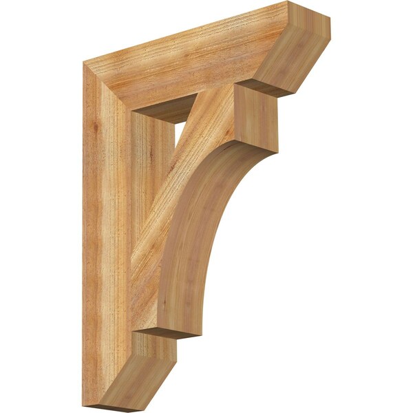 Ekena Millwork Westlake Slat Rough Sawn Bracket, Western Red Cedar, 6"W x 24"D x 32"H BKT06X24X32WTL06RWR - main